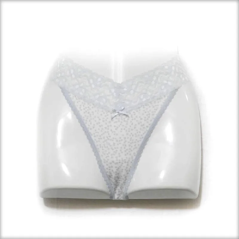 boyshort panties for women with full coverageNet Lace Grey & White Panty