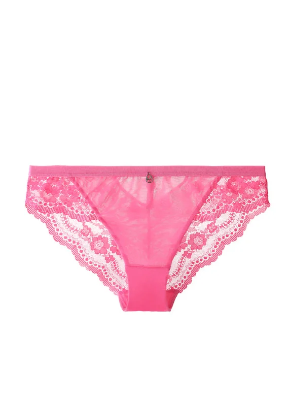 crotchless women sexy lingerieZENDAYA Plus Sexy Pink Recycled Lace Brief Panties