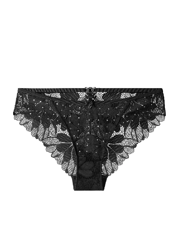 women sexy lingerie with garters attachedSHARON Plus Sexy Black Lace Brief Panties