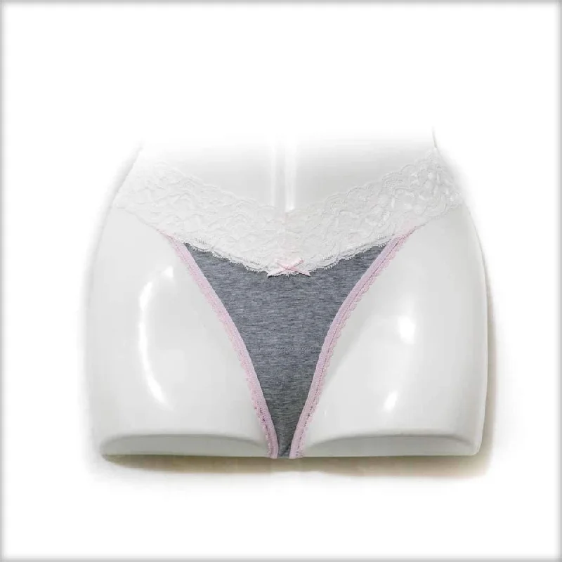 seamless quick - drying panties for women for beach tripsNet Lace Pink & Grey Panty