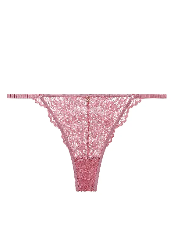 beaded women sexy lingerie designsCELINE Plus Sexy Pink Lace Tanga Panties