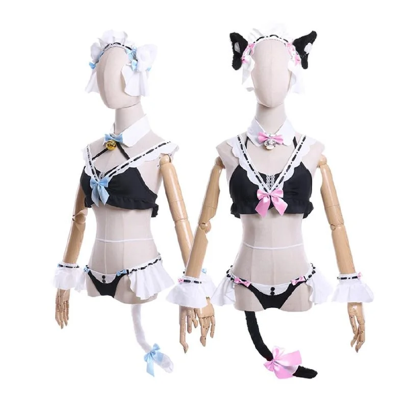 NEKOPARA Chocolate Vanilla Maid Suit Kawaii Underwear Swimsuit Cosplay Costume J52021