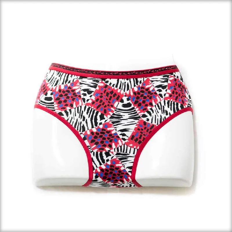 moisture - regulating panties for women with active lifestylesRed Printed Panty