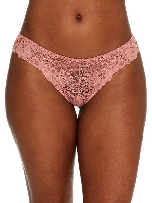 seamless silk - lined women thongs for a smooth and soft feelBare Women's The Essential Lace Thong