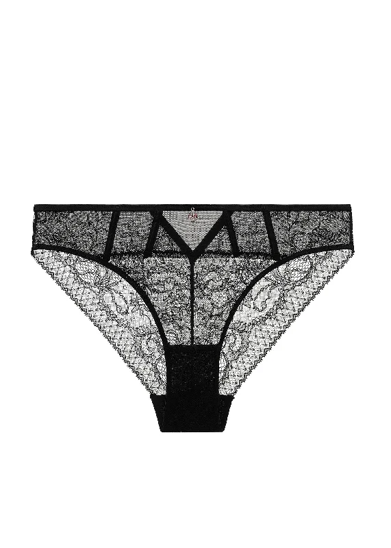 black women sexy lingerie for eleganceRITA Plus Sexy Black Lace Brief Panties