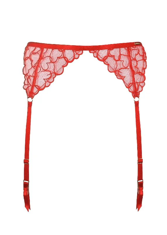 detachable women garters from lingerieValentina Suspender (Red)