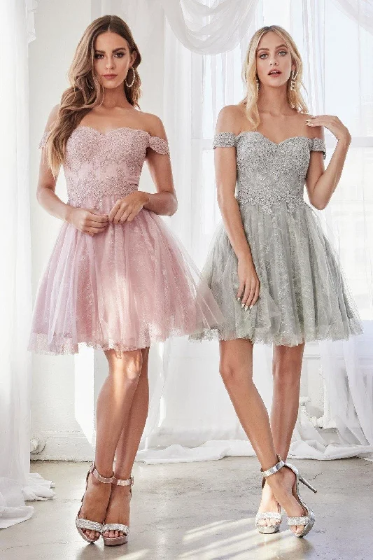 women sexy dresses made of stretchy fabricCinderella Divine CD0167 Short Homecoming Dress Cocktail