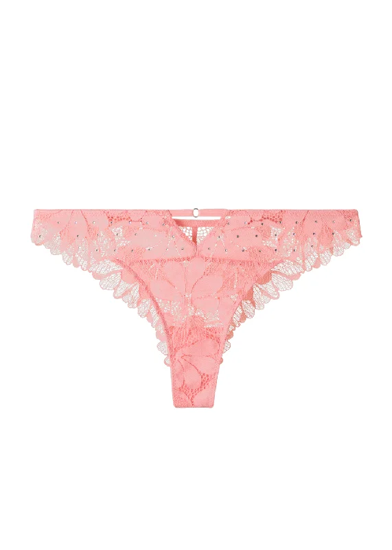 see through women sexy lingerie stylesRIHANNA Plus Pink Flower Lace Sexy Tanga Panties For Women