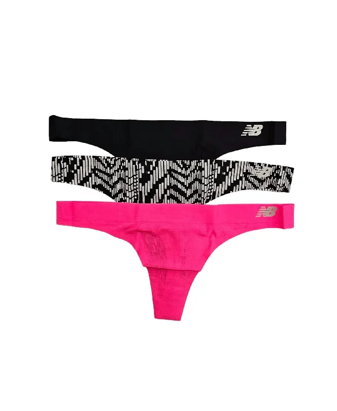 convertible women thongs that can be worn as a g - stringWomen's 3-Pack Performance Breathe Thong In Black/black & White Speed Glitch/alpha