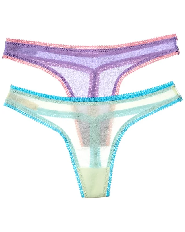 anti - bacterial women thongs for intimate hygieneOnGossamer 2pk Hip-G Thong