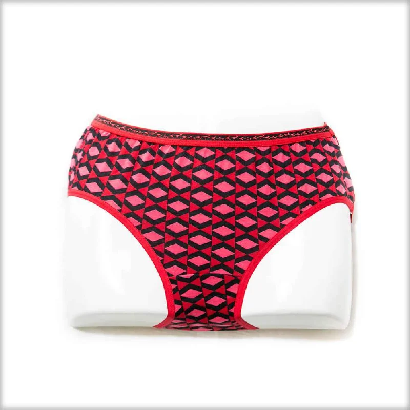 lace panties for women with a romantic touchPrinted Red Panty