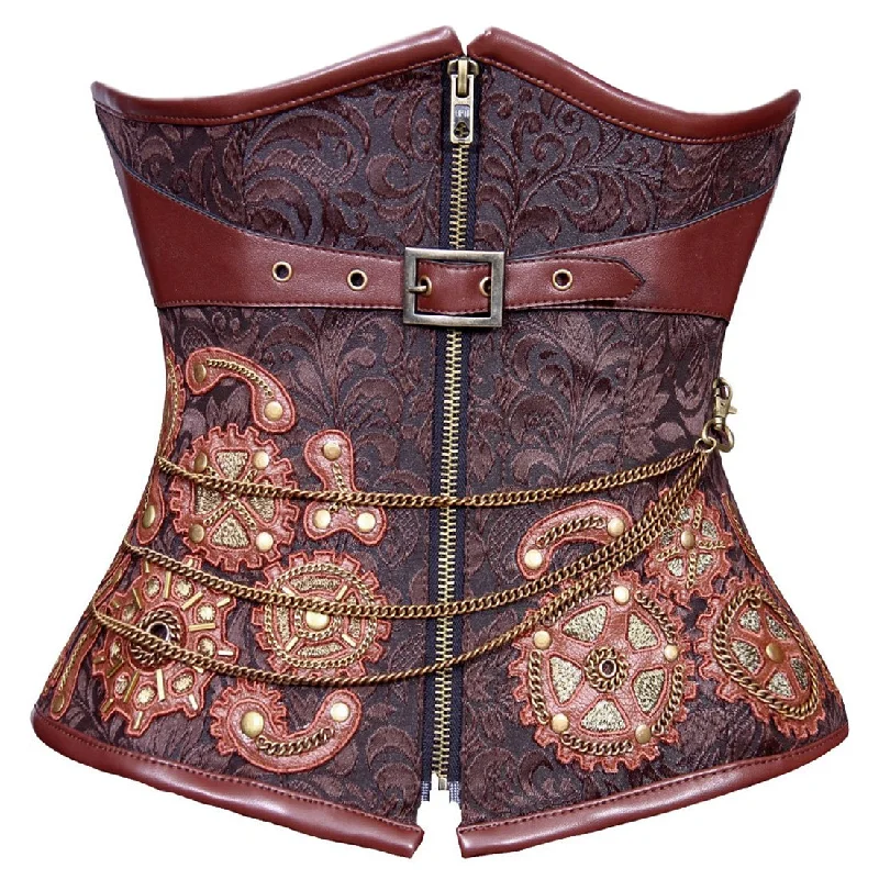 Edwardian inspired women bustiers and corsetsRachel Steampunk Authentic Steel Boned Underbust Corset