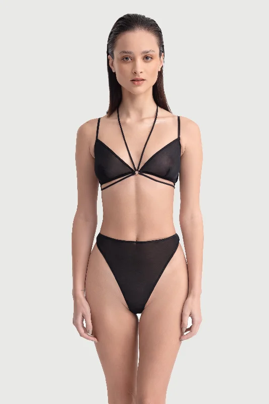 seamless thong - style swimwear for a smooth beach lookDEMI 90'S THONG BLACK