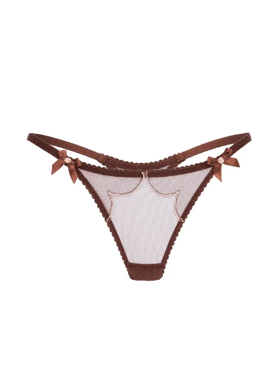 seamless odor - control women thongs for all - day confidenceLorna Thong (Chestnut)