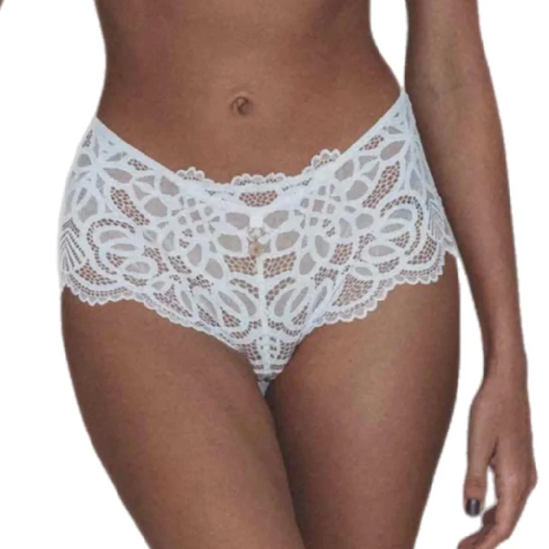 seamless organic cotton women briefs for eco - conscious usersNaran Out All Night White Shorty Brief