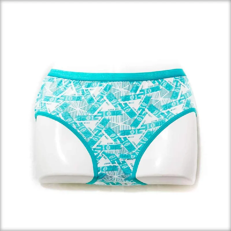 moisture wicking panties for women during workoutsPrinted Panty Turquoise