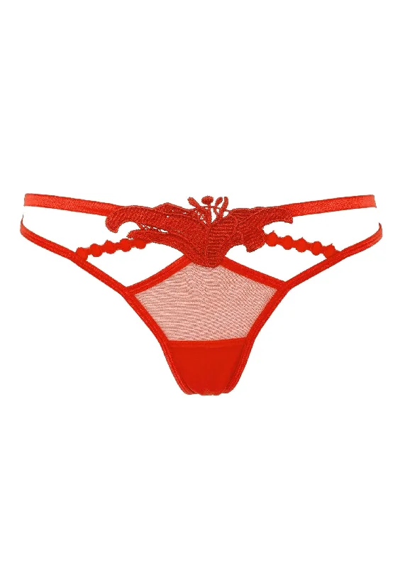 seamless odor - control women thongs for all - day confidenceAmina (Red) Thong