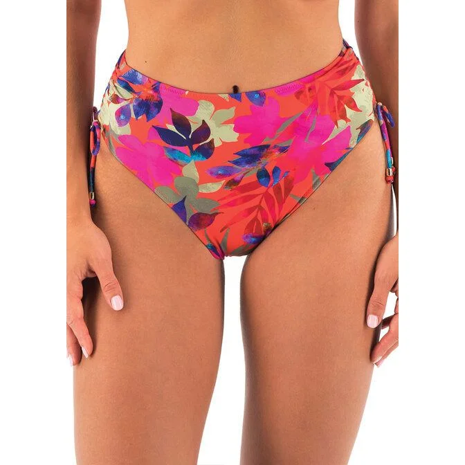 printed women bikini briefs with floral patternsPlaya Del Carmen High Waist Bikini Brief