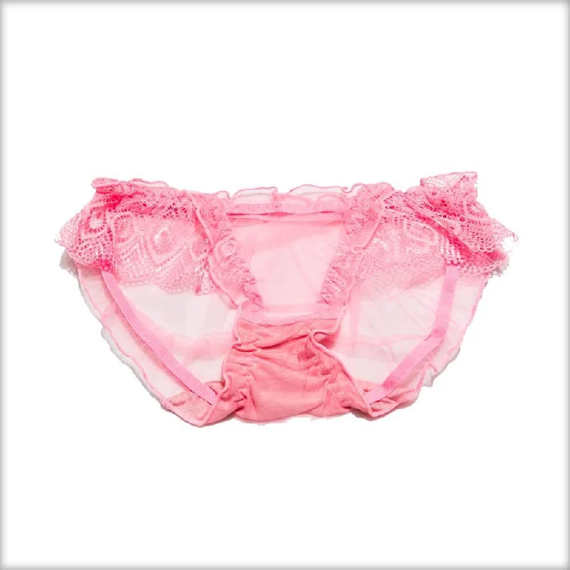 seamless boyshort panties for women for everyday wearNet Transparent Pink Panty