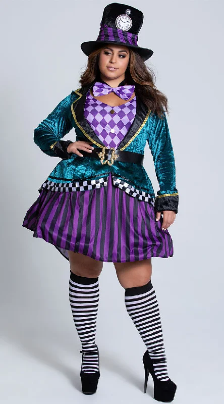 Plus Size Delightful Hatter Costume