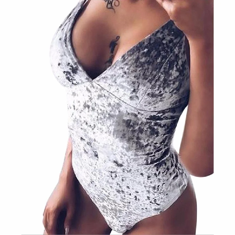 Organic Cotton Bodysuits for an Eco - Friendly and Comfortable OptionSexy Body Top Bodycon Bodysuits V-neck Playsuit Rompers