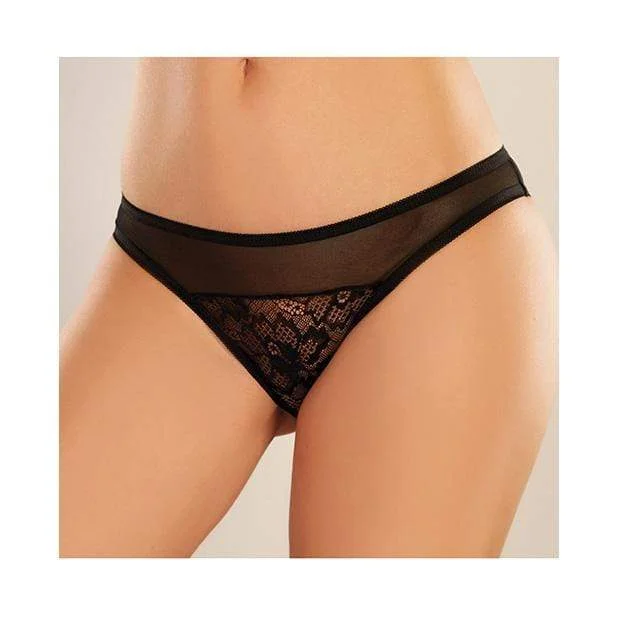 silk panties for women with a luxurious and smooth feelAllure Lingerie - Adore Just a Rumor Panty O/S (Black)