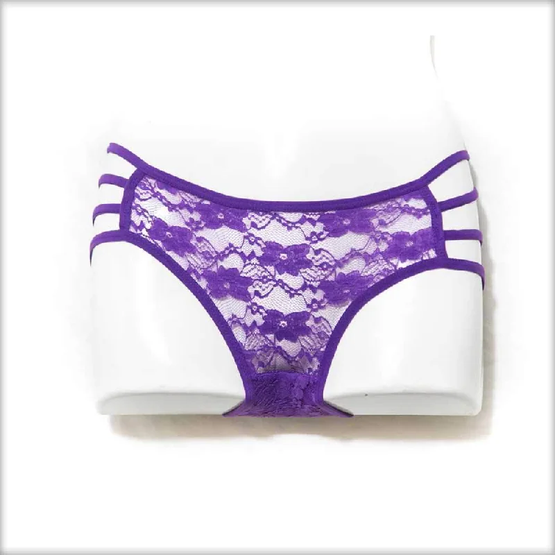 lace thong panties for women for special occasionsSexy Net Panty Purple