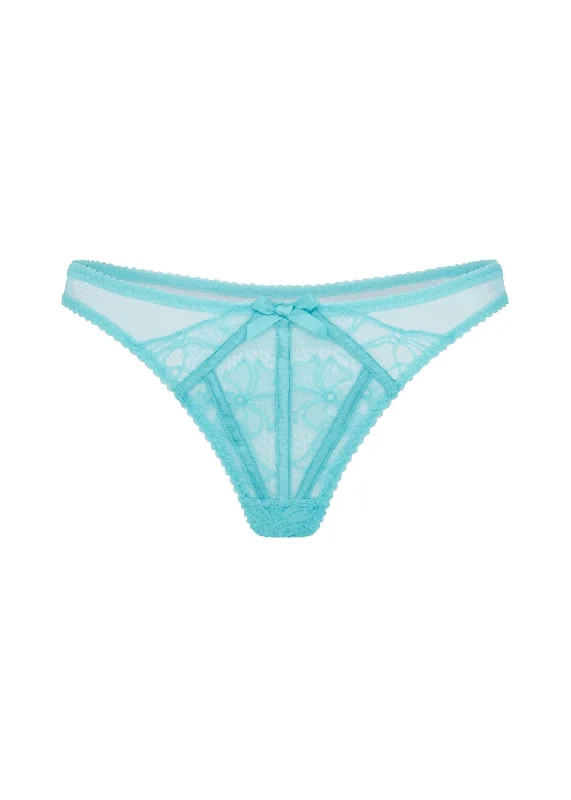 high - waisted women thongs for tummy controlRozlyn Thong (Turquoise)