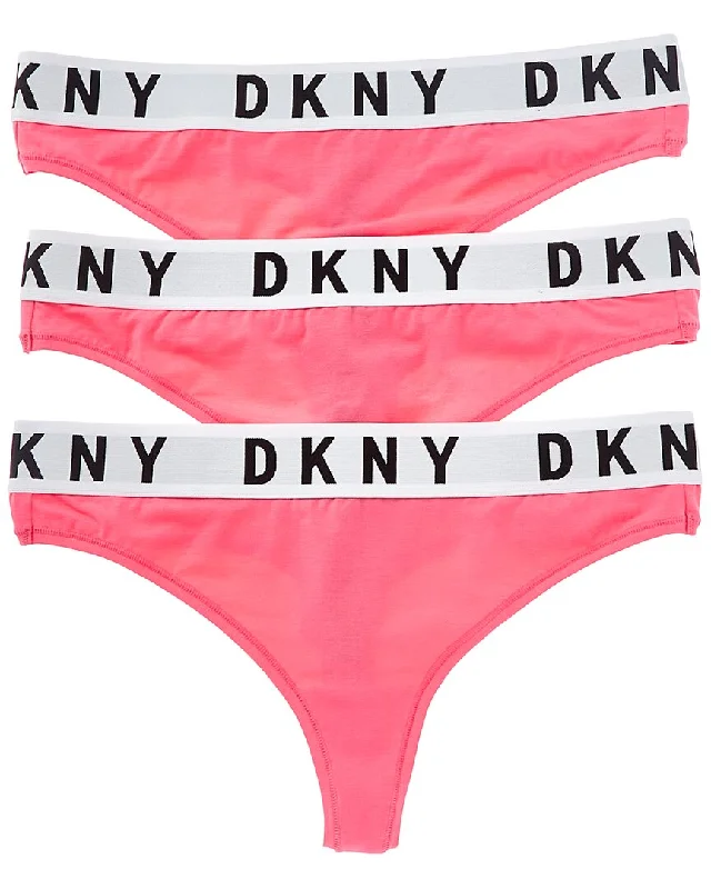 seamless silk - lined women thongs for a smooth and soft feelDKNY 3pk Thong