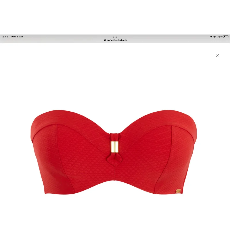 affordable women bikini briefs for budget - conscious shoppersMarianna Bandeau Bikini Top- Crimson