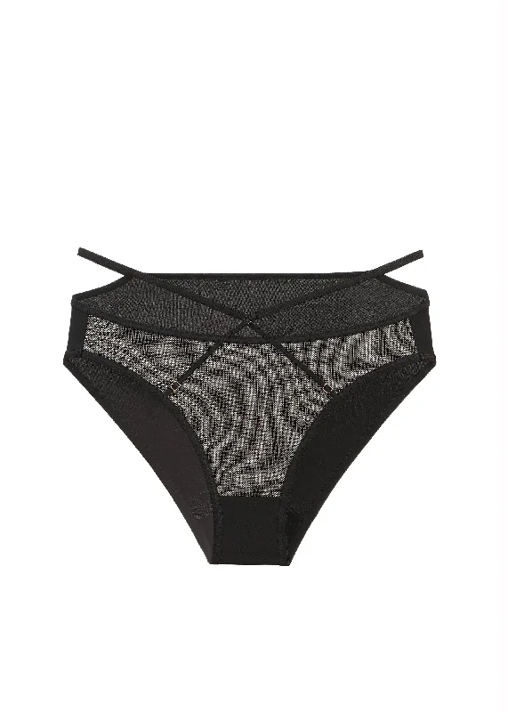 hand wash only women sexy lingerieAURELIA Plus Sexy Black Mesh Brief Panties