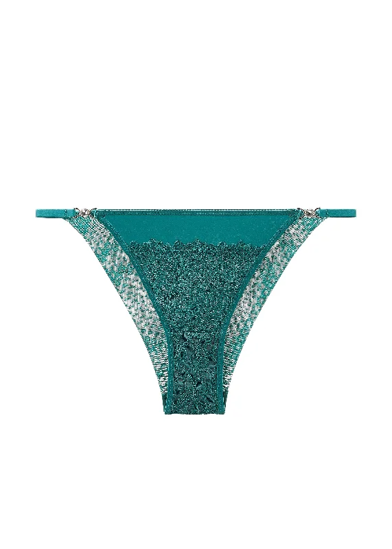 anniversary women sexy lingerie giftsJESSICA Plus Sexy Green Lace Tanga Panties with Diamond Accents