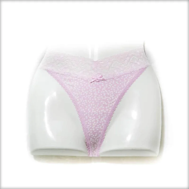 seamless anti - chafing panties for women for all - day comfortNet Lace Pink & White Panty