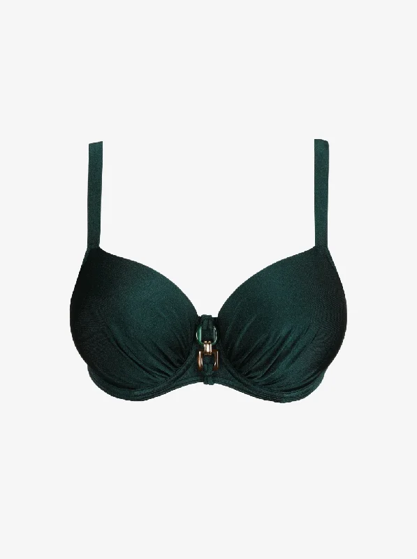 moisture wicking women bikini briefs for drynessMangalore B-I Full Cup Bikini Top - Jewel Green