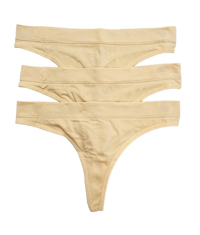 wireless women thongs for a comfortable and wire - free experienceWomen's 3-Pack Performance Seamless Thong In Nude