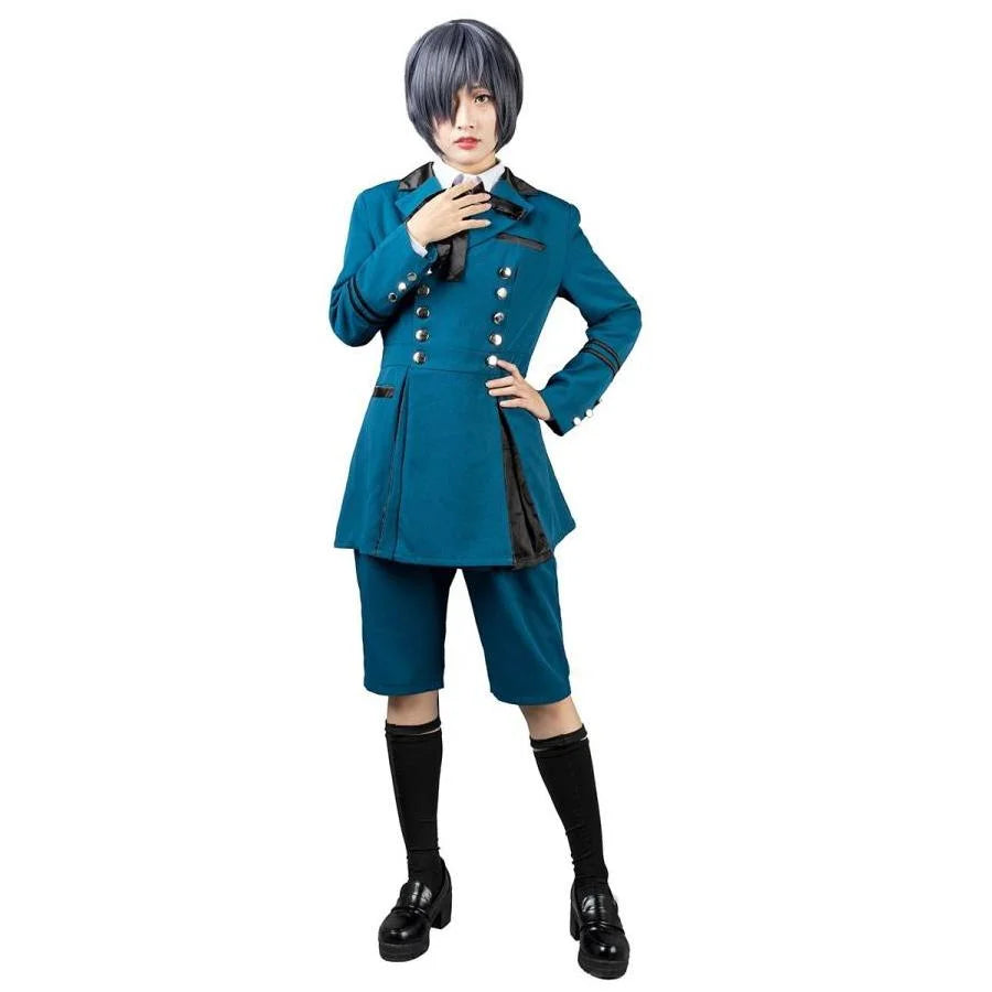 【READY TO SHIP】Black Butler Ⅱ Ciel Phantomhive Cosplay Costumes Blue Outfit mp003218