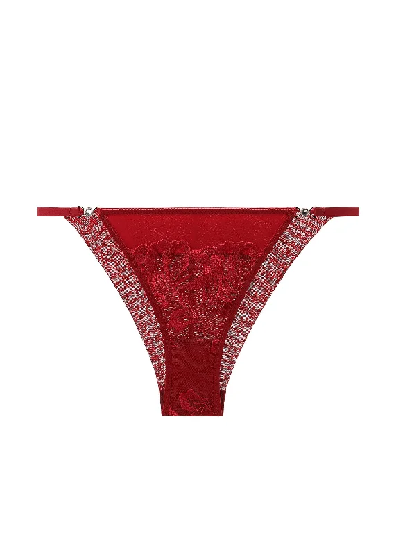 adjustable women sexy lingerie strapsJESSICA Plus Sexy Red Lace Tangas Panties