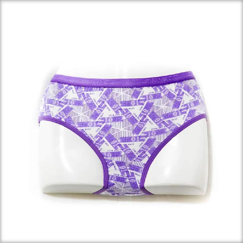 anti - odor panties for women with freshnessPrinted Panty Purple