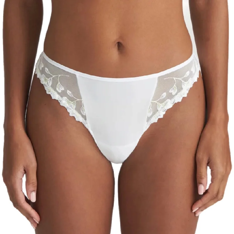 printed women briefs with floral patterns for a spring lookMarie Jo Leda Thong Blanco