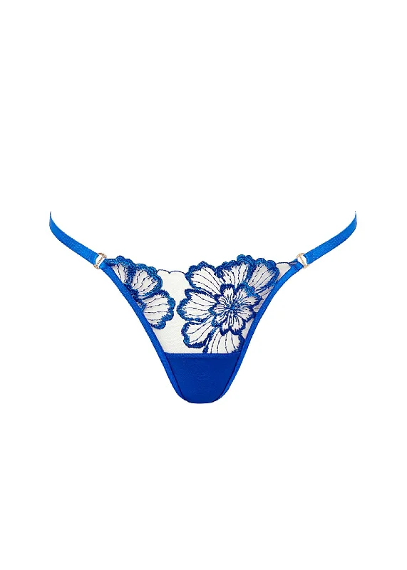 beaded women thongs for a glamorous and eye - catching lookCatalina Thong (Egyptian Blue/Sheer)