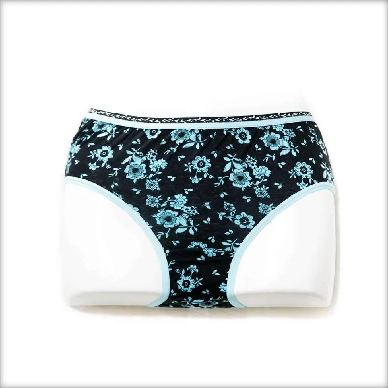 high cut panties for women to show off legsPrinted Panty Sky Blue and Black