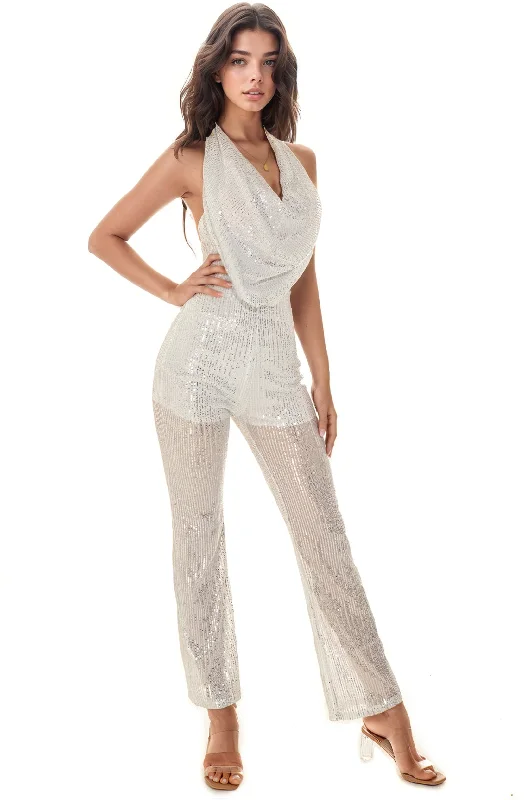 women sexy dresses for Viennese ballsGlam Glitter Jumpsuit