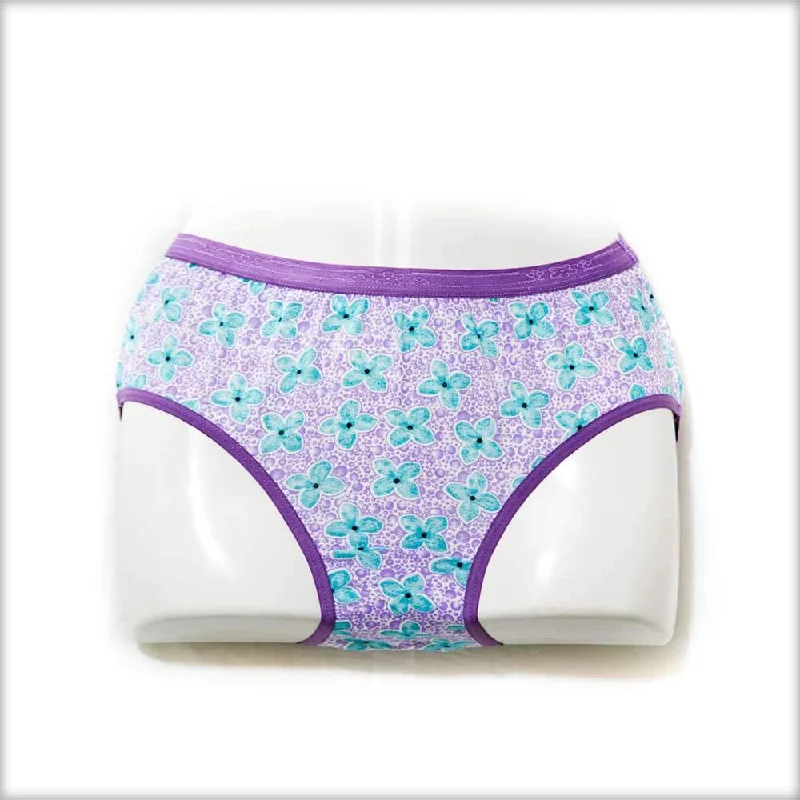 seamless odor - resistant panties for women for daily confidencePurple Floral Panty