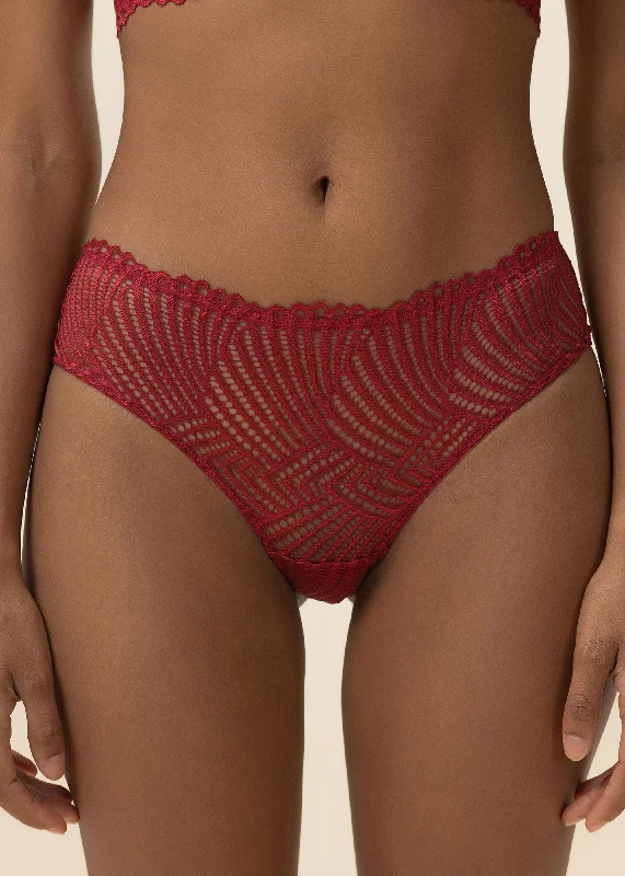 moisture - wicking women briefs for sweaty daysMILANO Red Lace Brief Panties