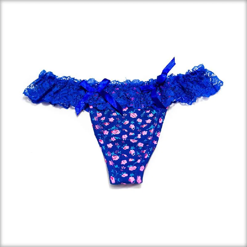 seamless boyshort panties for women for everyday wearNet Lace Frill Blue Panty