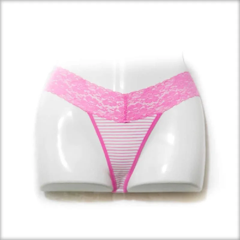 wireless panties for women with no discomfortNet Lace Pink Lining Panty