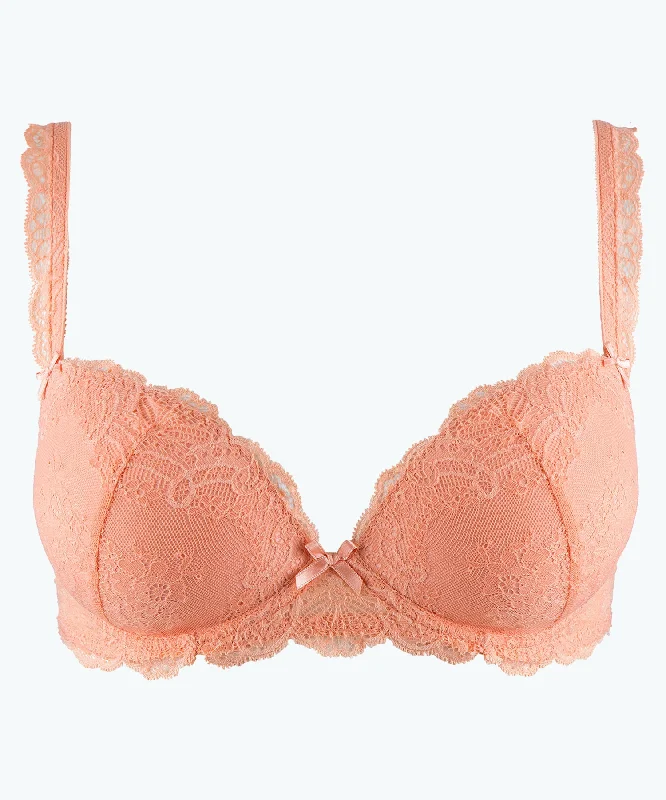 satin women lingerie for a luxurious feelDanse des Sens Melon Plunge Bra