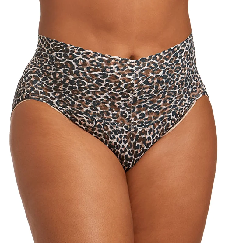 quick dry women bikini briefs for beach activitiesHanky Panky Retro Lace Printed V-kini PLUS (PR9K2124X) - Classic Leopard