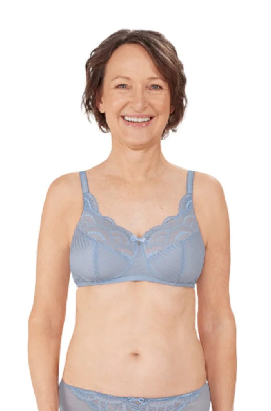 Women's polka - dot brasKarolina Wirefree Padded Bra (Sky)