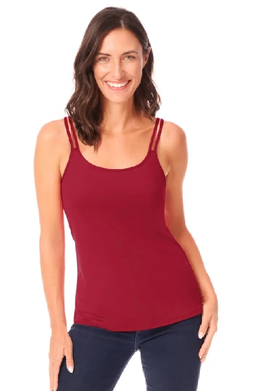 Women's bras with adjustable back closuresValletta Modal Top (Chilli)